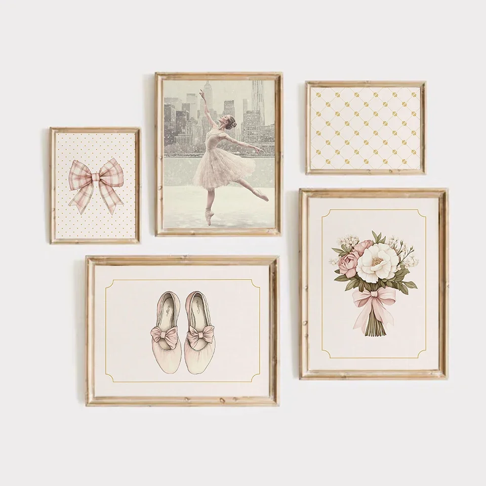 Interior Design Drawing - Vintage Ballet Nursery Ballerina Cottagecore Pink
