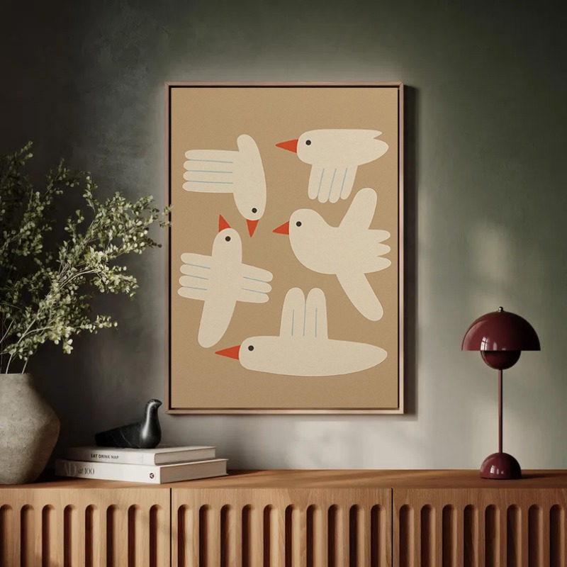 Minimalist Picasso Dove Peace  - đánh giá và giá Interior Design Drawing