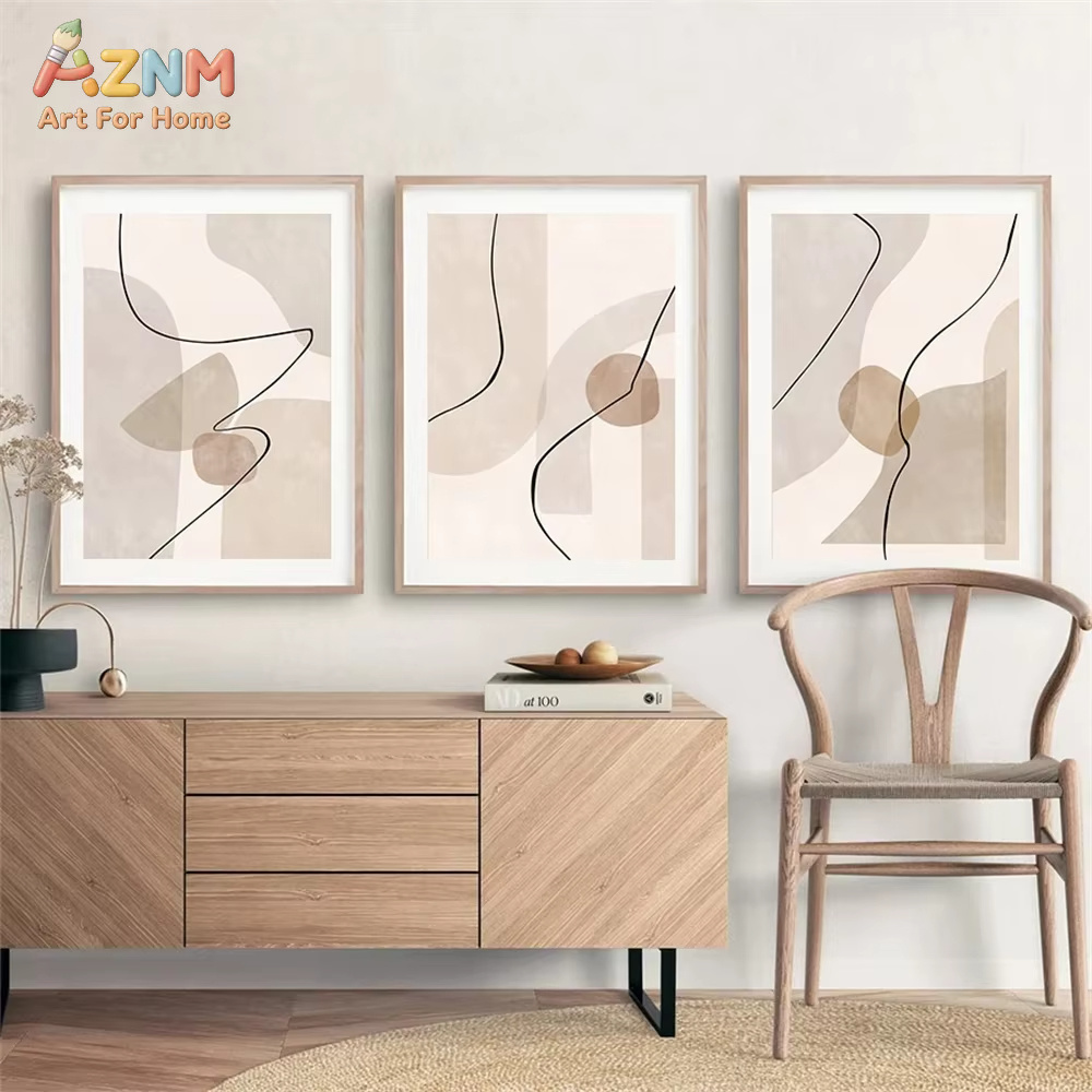 Abstract Beige Geometry Line W - đánh giá và giá Interior Design Drawing