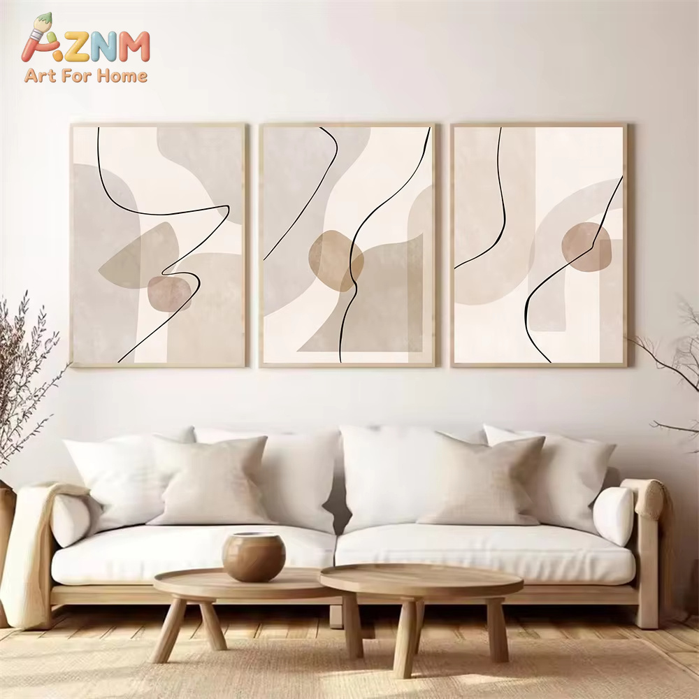 Abstract Beige Geometry Line W - đánh giá và giá Interior Design Drawing