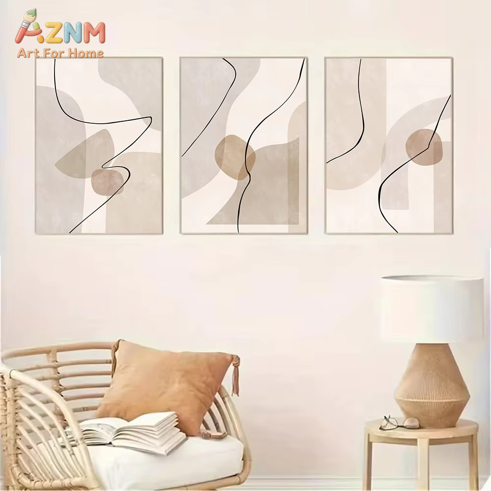 Abstract Beige Geometry Line W - đánh giá và giá Interior Design Drawing