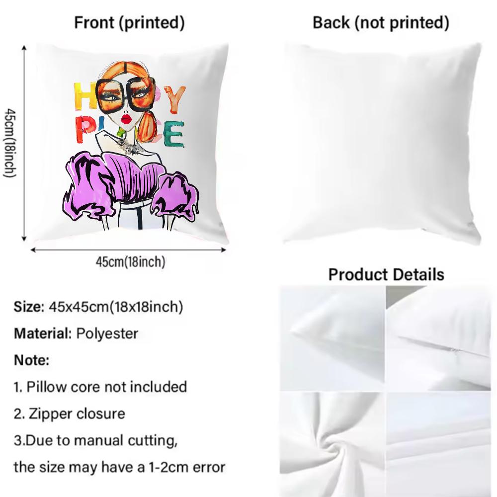Chic Lady Illustration Cushion - đánh giá và giá Interior Design Illustrated