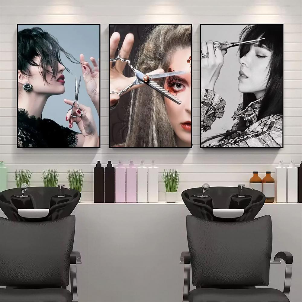Modern Hair Salon HD Wall Art  - đánh giá và giá Interior Design Illustrated