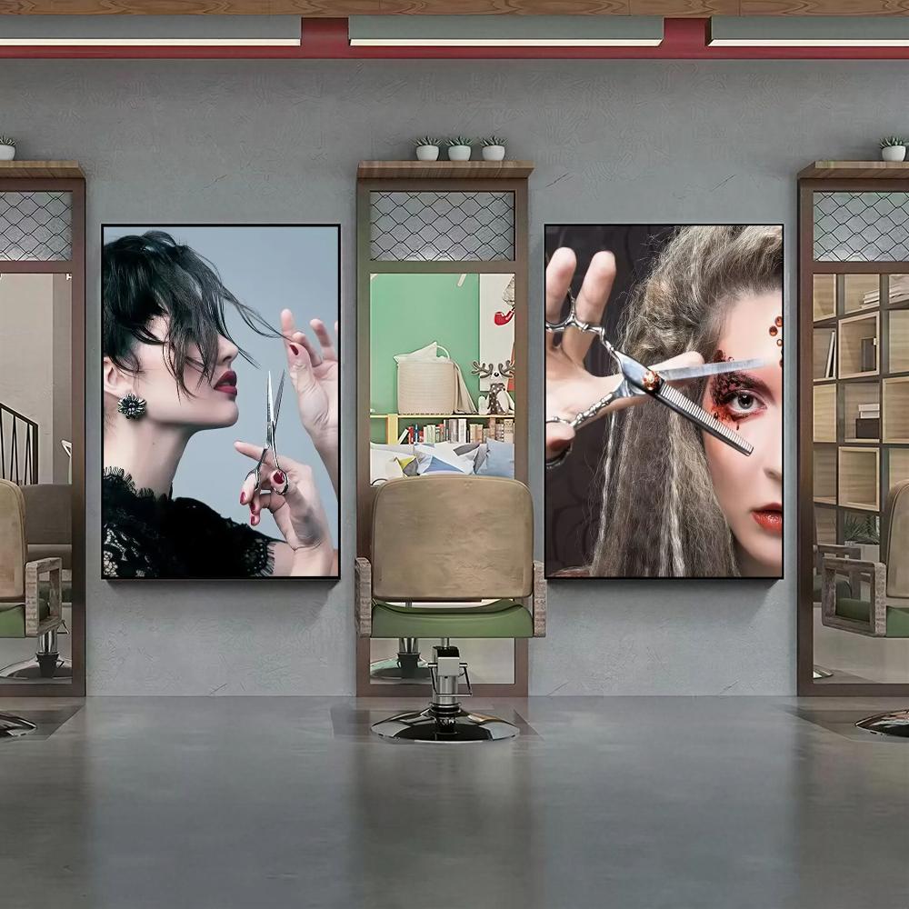 Modern Hair Salon HD Wall Art  - đánh giá và giá Interior Design Illustrated