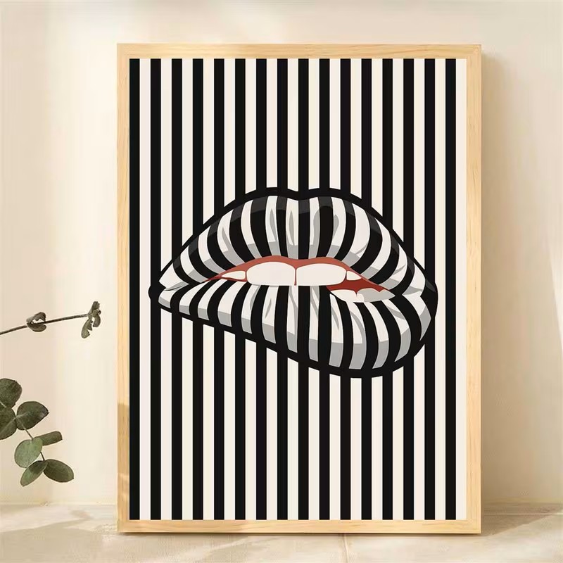 Simple and Abstract Striped Li - đánh giá và giá Interior Design Drawing