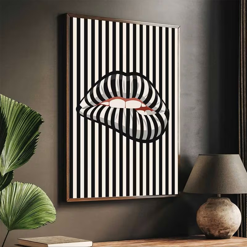 Simple and Abstract Striped Li - đánh giá và giá Interior Design Drawing
